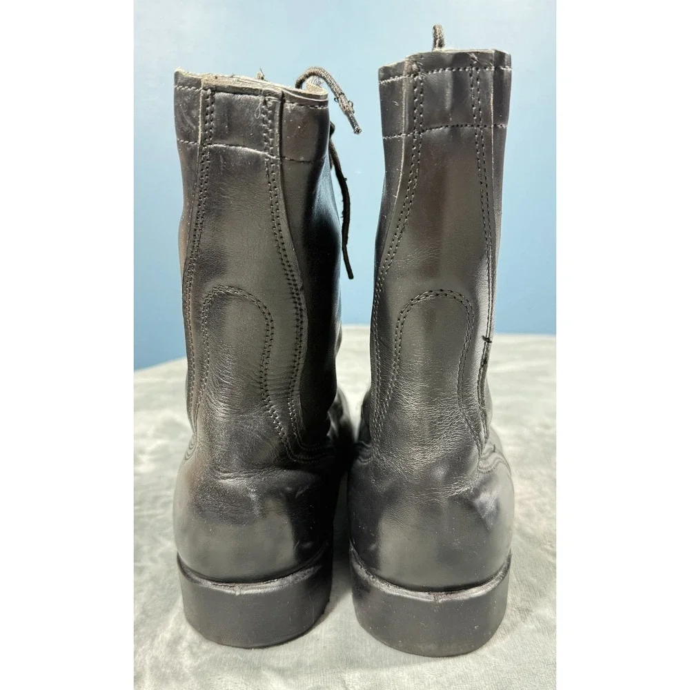 Ro Search Combat Boots Mens 11.5 Wide Black Leather Military Lace Up